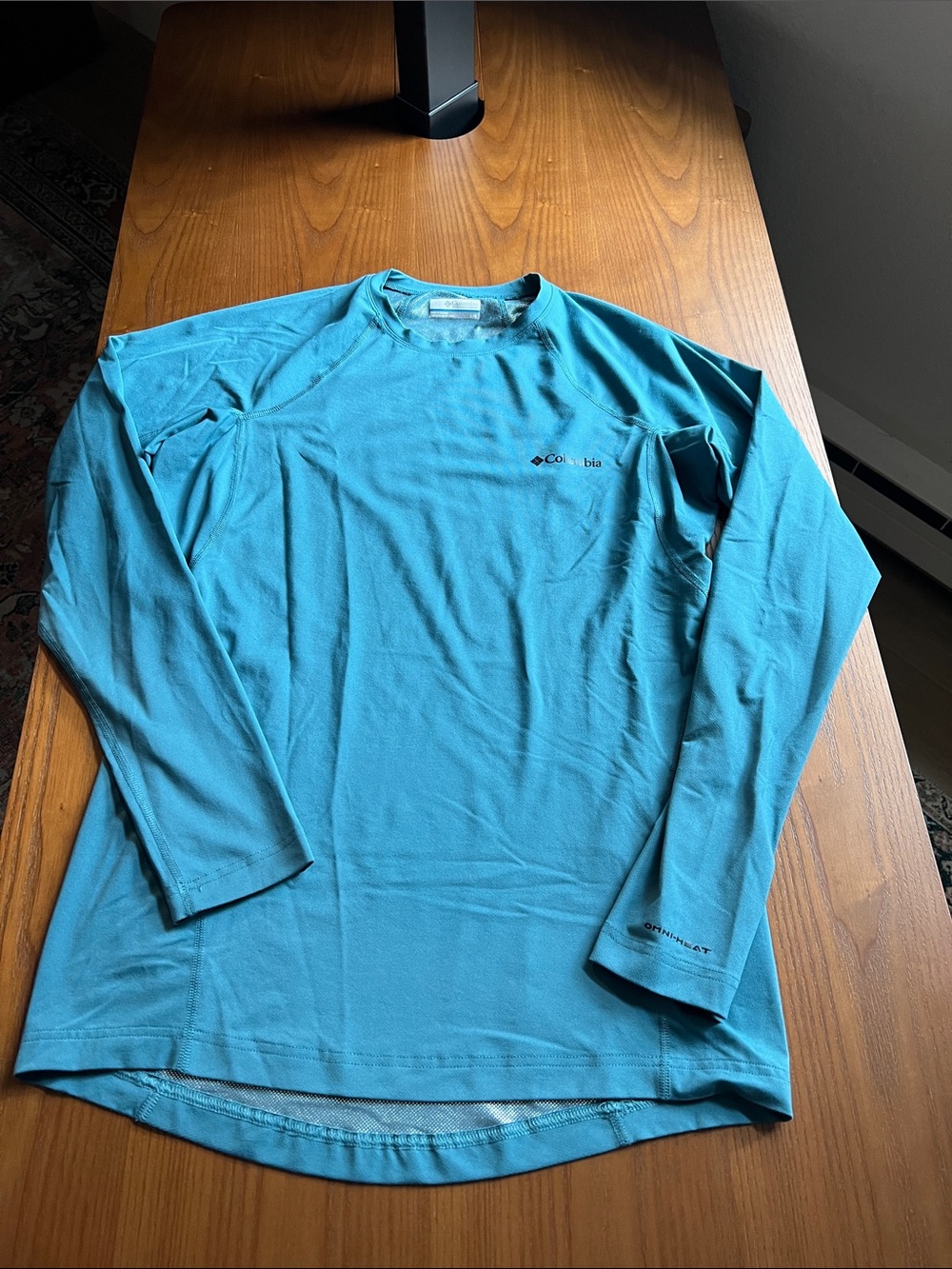 Columbia Teal Crew Pullover Base Layer